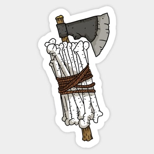 Fasces, axe and bones. Sticker